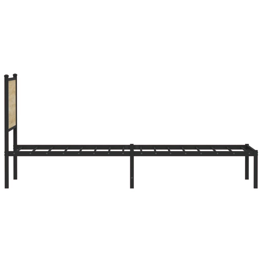 vidaXL Metal Bed Frame without Mattress Sonoma Oak 80x200 cm 6
