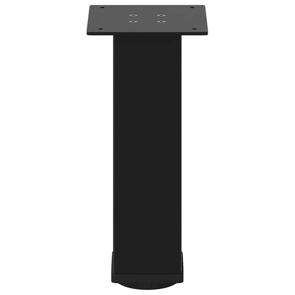 vidaXL Coffee Table Legs 4 pcs Black 42-44 cm Steel 6