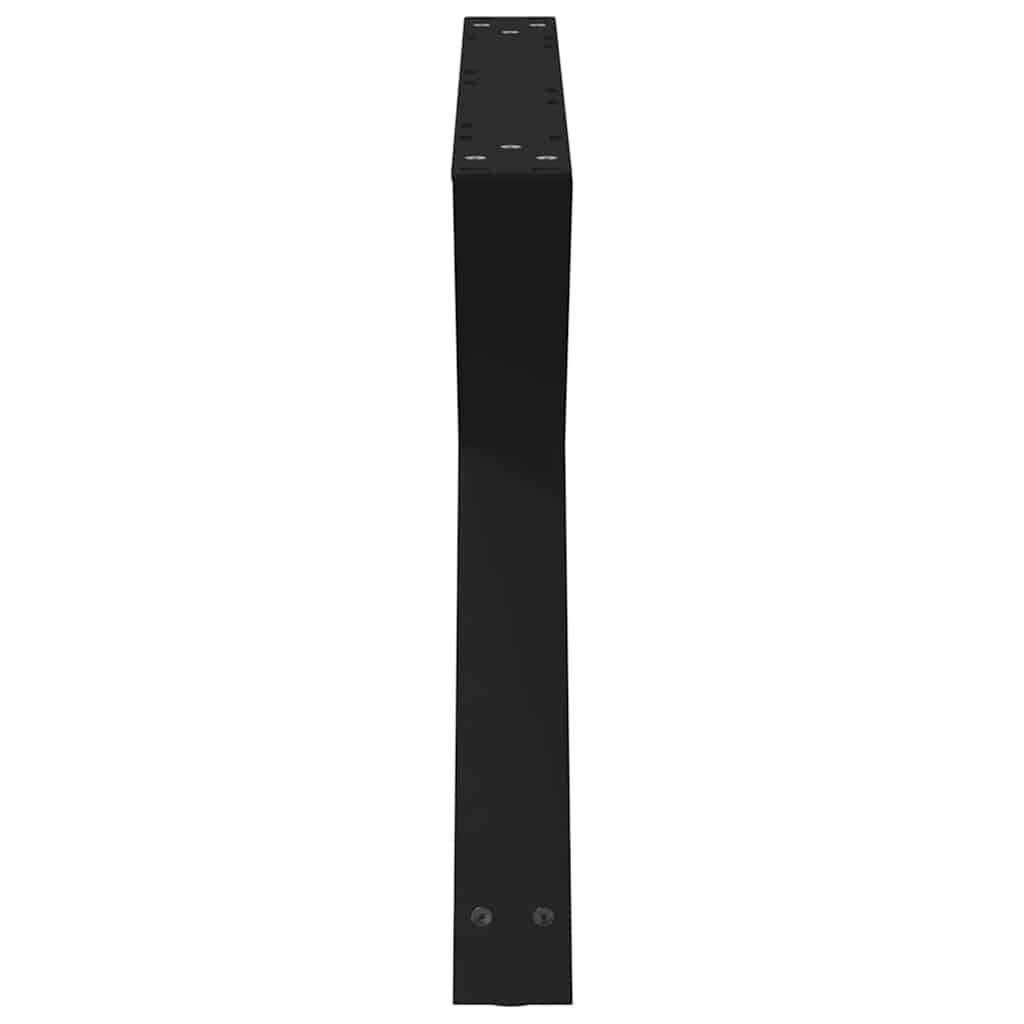 vidaXL Coffee Table Legs 2 pcs Black 70x(42-43.3) cm Steel 6
