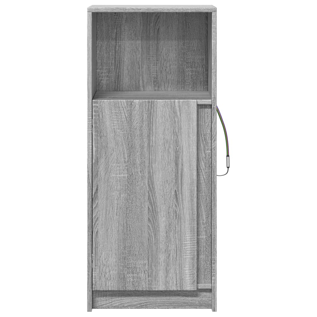 vidaXL Sideboard with LED Grey Sonoma 42.5x34x100 cm Engineered Wood 6