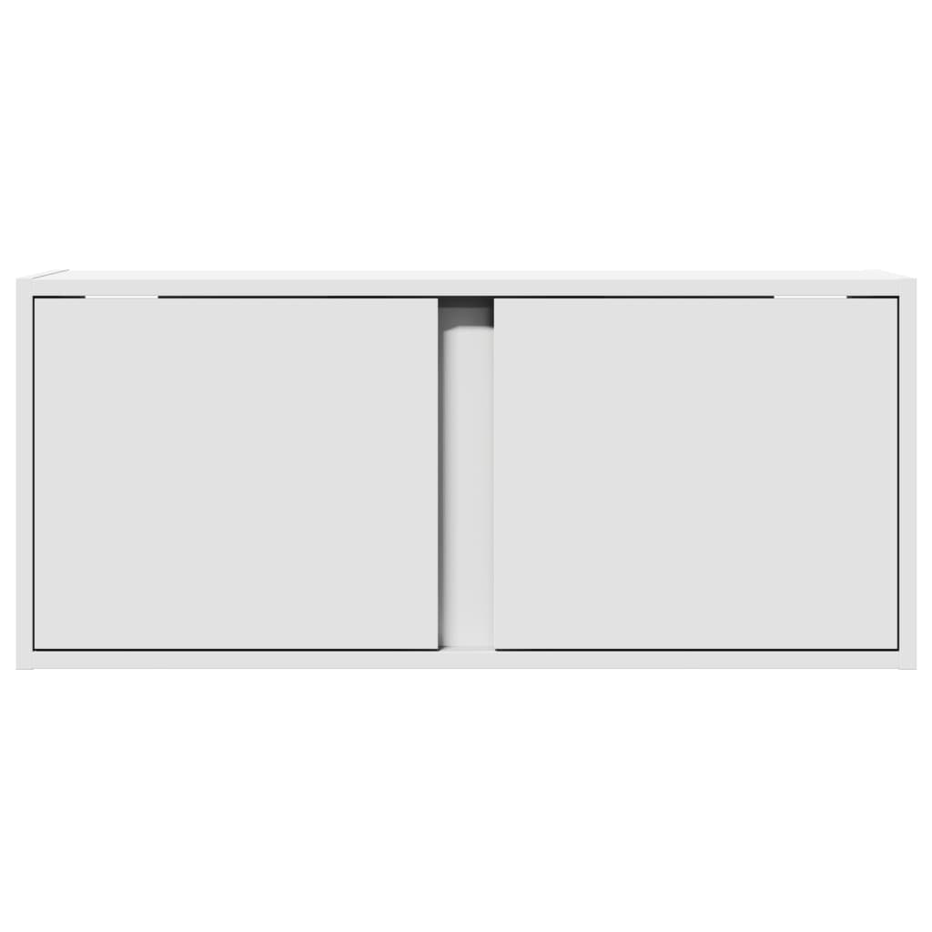 vidaXL TV Wall Cabinet with LED Lights White 80x31x35 cm 6