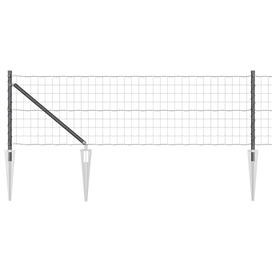 Euro Fence Spikes PVC-Coated Steel Mesh Spike anchor fix Grey Length size