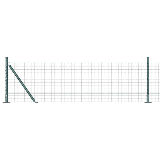 Euro Fence with Concrete Base 10 x 1 m PVC-Coated Steel Concrete base fix Green Length 10 m Mesh size 50 x 50 mm mesh 0.6 m