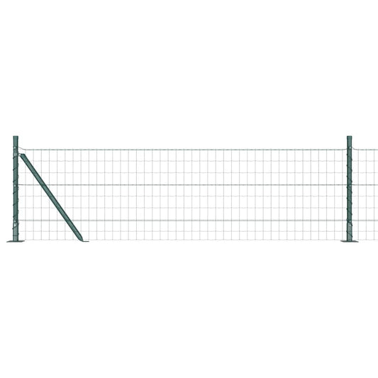 Euro Fence with Concrete Base 10 x 1 m PVC-Coated Steel Concrete base fix Green Length 10 m Mesh size 50 x 75 mm mesh 0.6 m