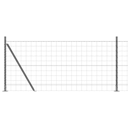 Euro Fence with Concrete Base 10 x 1 m PVC-Coated Steel Concrete Base Fix Grey mesh Size 100 x 100 mm mesh 1 m