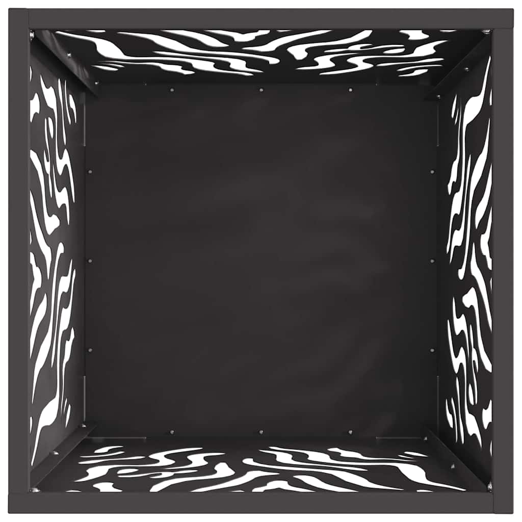 vidaXL Fire Pit Black 40 x 40 x 40 cm Weathering steel 6