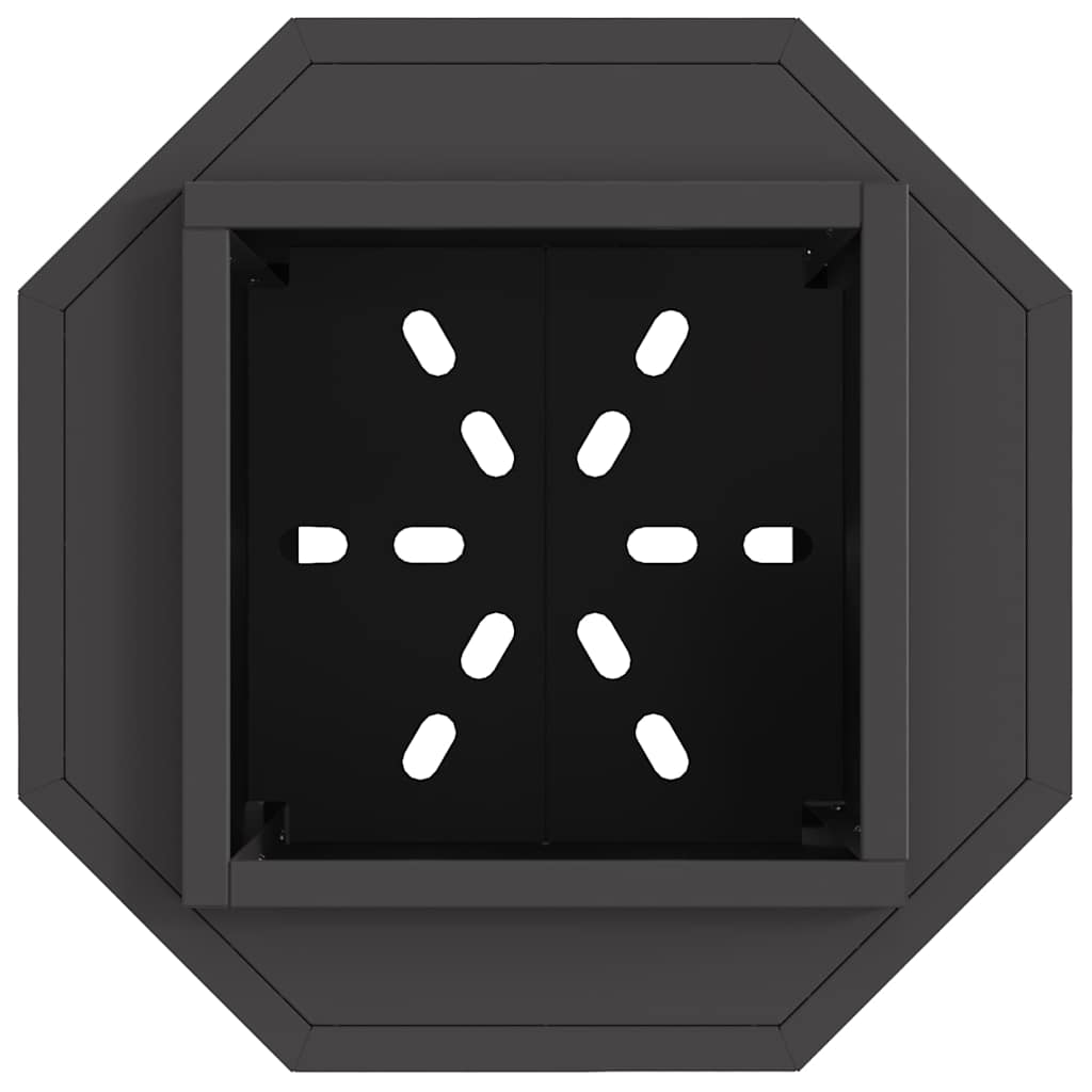 vidaXL Smokeless Fire Bowl Black 38 x 38 x 51 cm Weathering Steel 6