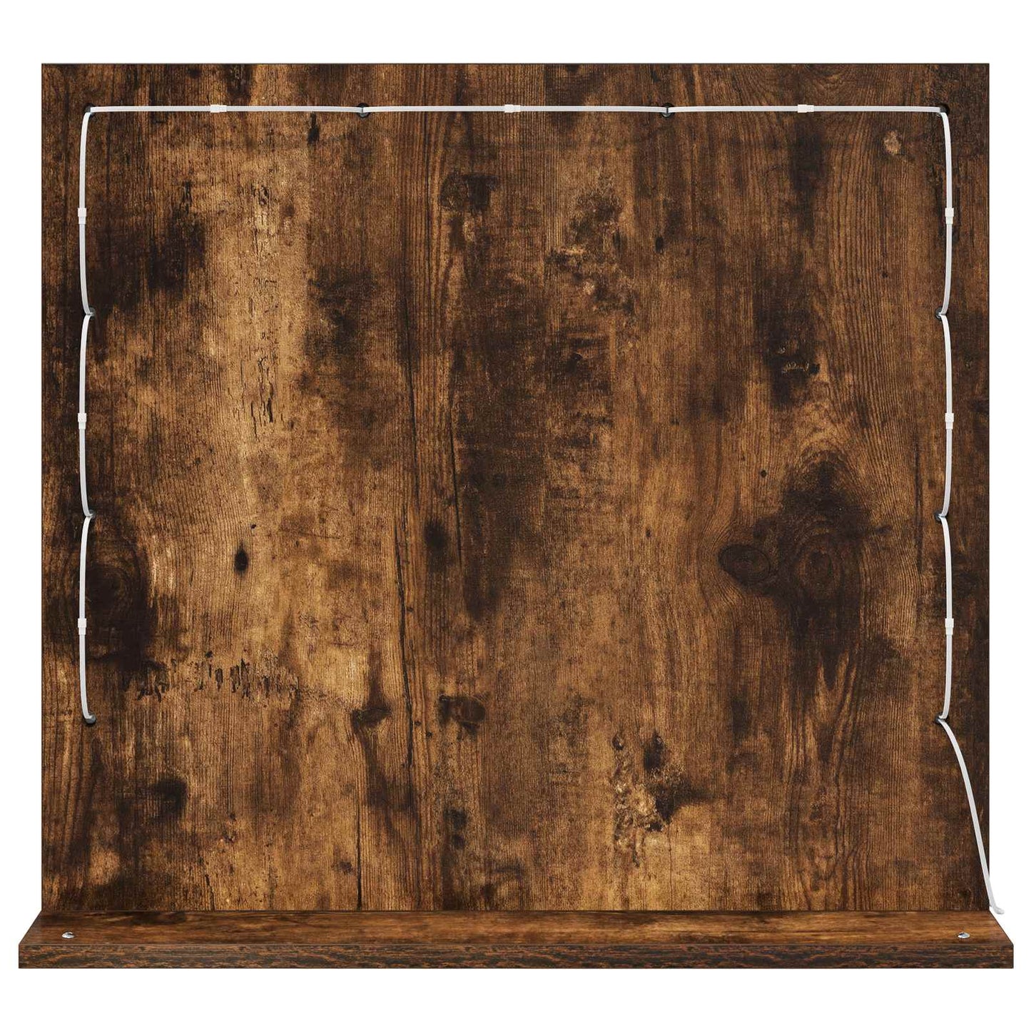 vidaXL Vanity Mirror Smoked Oak 60 x 55 x 18 cm Rectangular 6