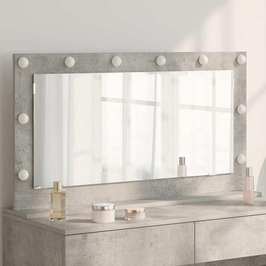 Vanity Mirror 100 x 55 x 18 cm Rectangular Concrete grey