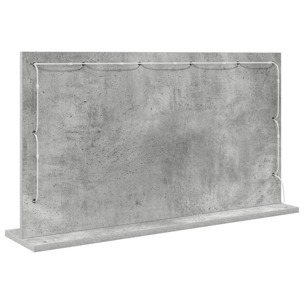 vidaXL Vanity Mirror Concrete Grey 80 x 45 x 18 cm Rectangular 6