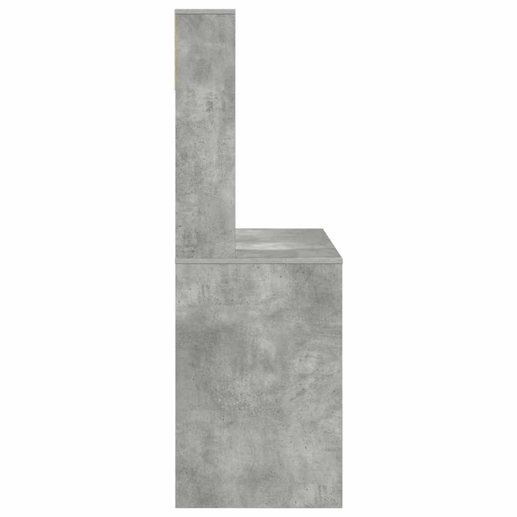 vidaXL Desk Concrete Grey 91 x 50 x 149 cm Engineered Wood 6