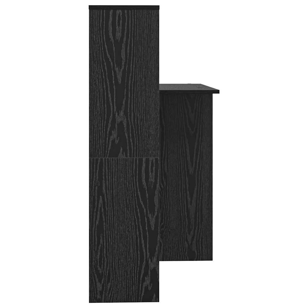vidaXL Desk Black Oak Engineered Wood 131.5 x 50 x 106.5 cm 6
