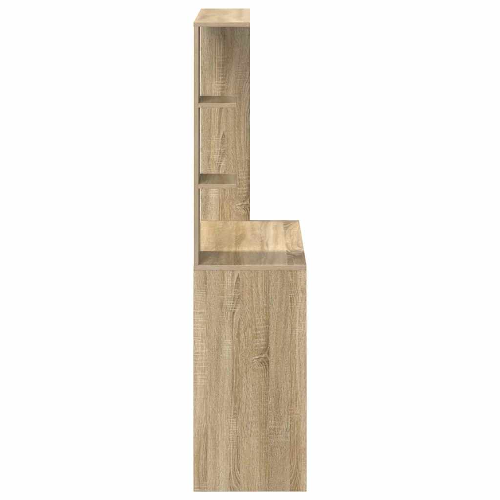 vidaXL Desk Sonoma Oak Engineered Wood 78.5 x 37 x 154.5 cm 6