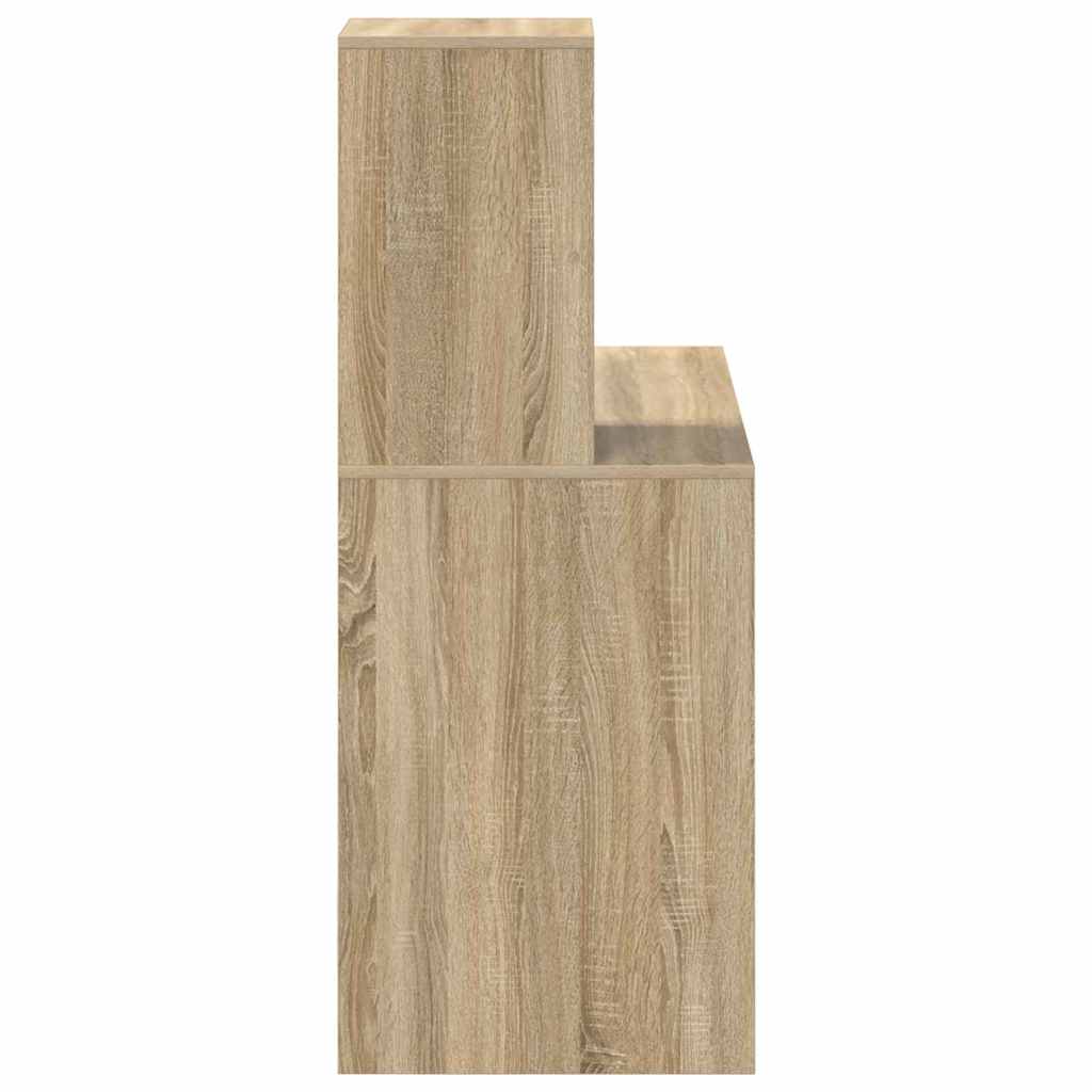 vidaXL Desk Sonoma Oak 102 x 50 x 124 cm Engineered Wood 6