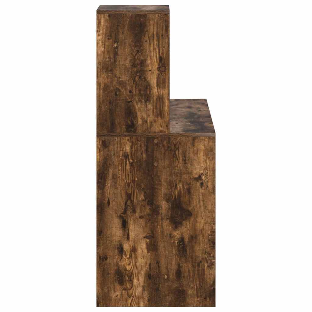 vidaXL Desk Smoked Oak 102 x 50 x 124 cm Engineered Wood 6