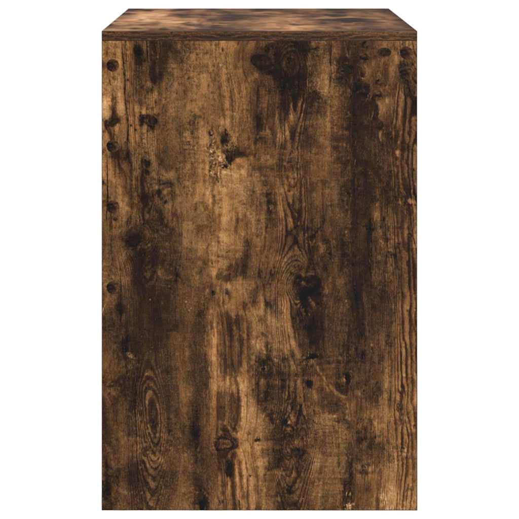 vidaXL Desk Smoked Oak 70 x 50 x 76 cm 6