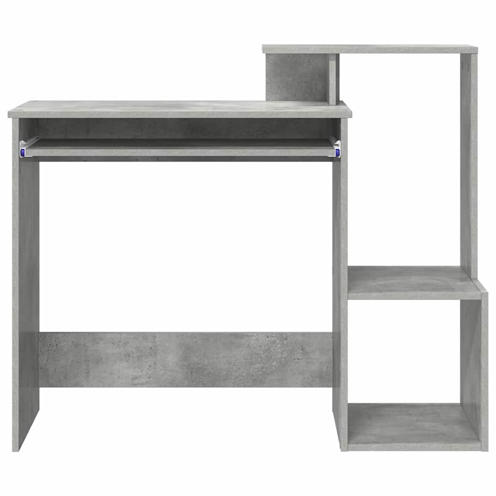 vidaXL Desk Concrete Grey 106 x 41 x 88.5 cm Engineered Wood 6