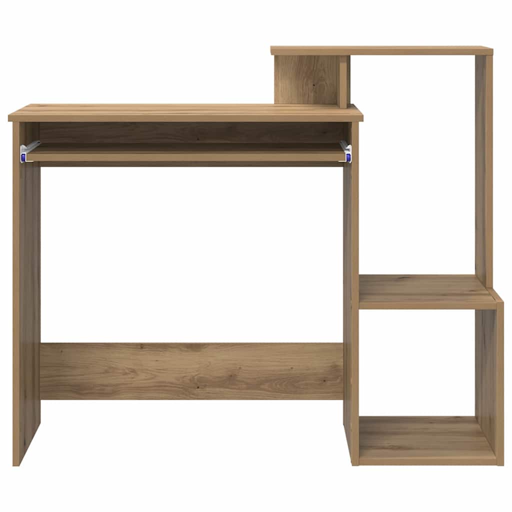 vidaXL Desk Artisan Oak 106 x 41 x 88.5 cm Engineered Wood 6