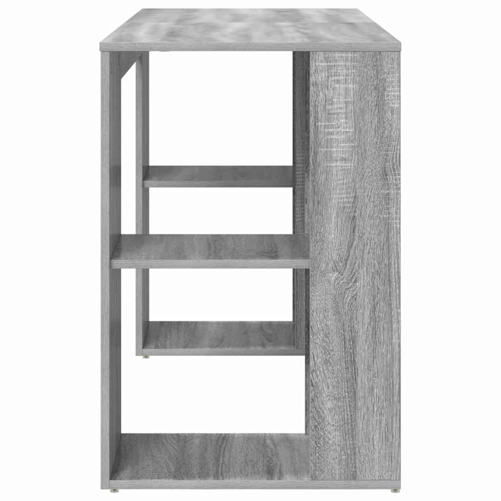 vidaXL Desk Grey Sonoma Engineered Wood 130 x 50.5 x 75 cm 6