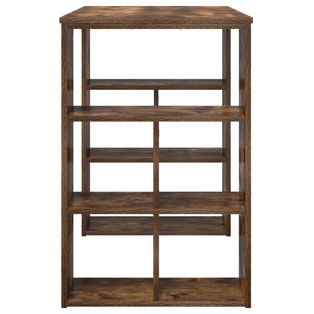 vidaXL Desk Smoked Oak Engineered Wood 90 x 50 x 75 cm 6