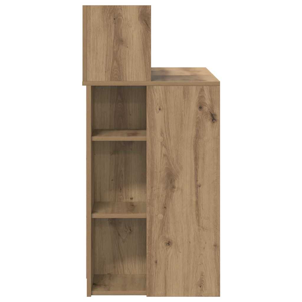 vidaXL Desk Artisan Oak Engineered Wood 90 x 48 x 101.5 cm 6