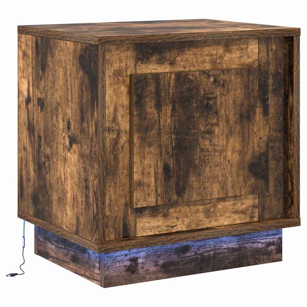 vidaXL Bedside Cabinet 2 pcs Smoked Oak 44 x 34.5 x 45 cm 6