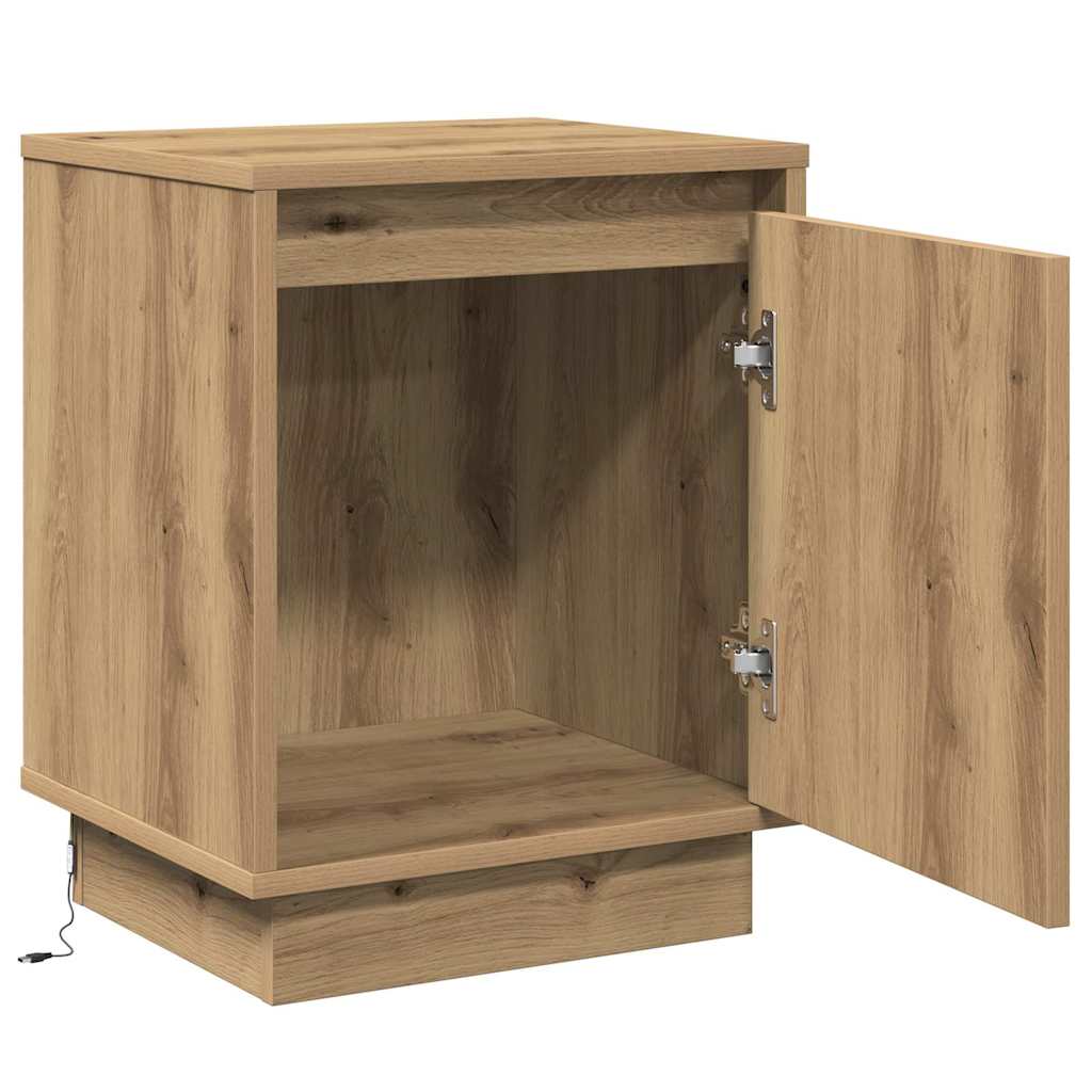 vidaXL Bedside Cabinet 2 pcs Artisan Oak 39 x 34.5 x 50 cm 6