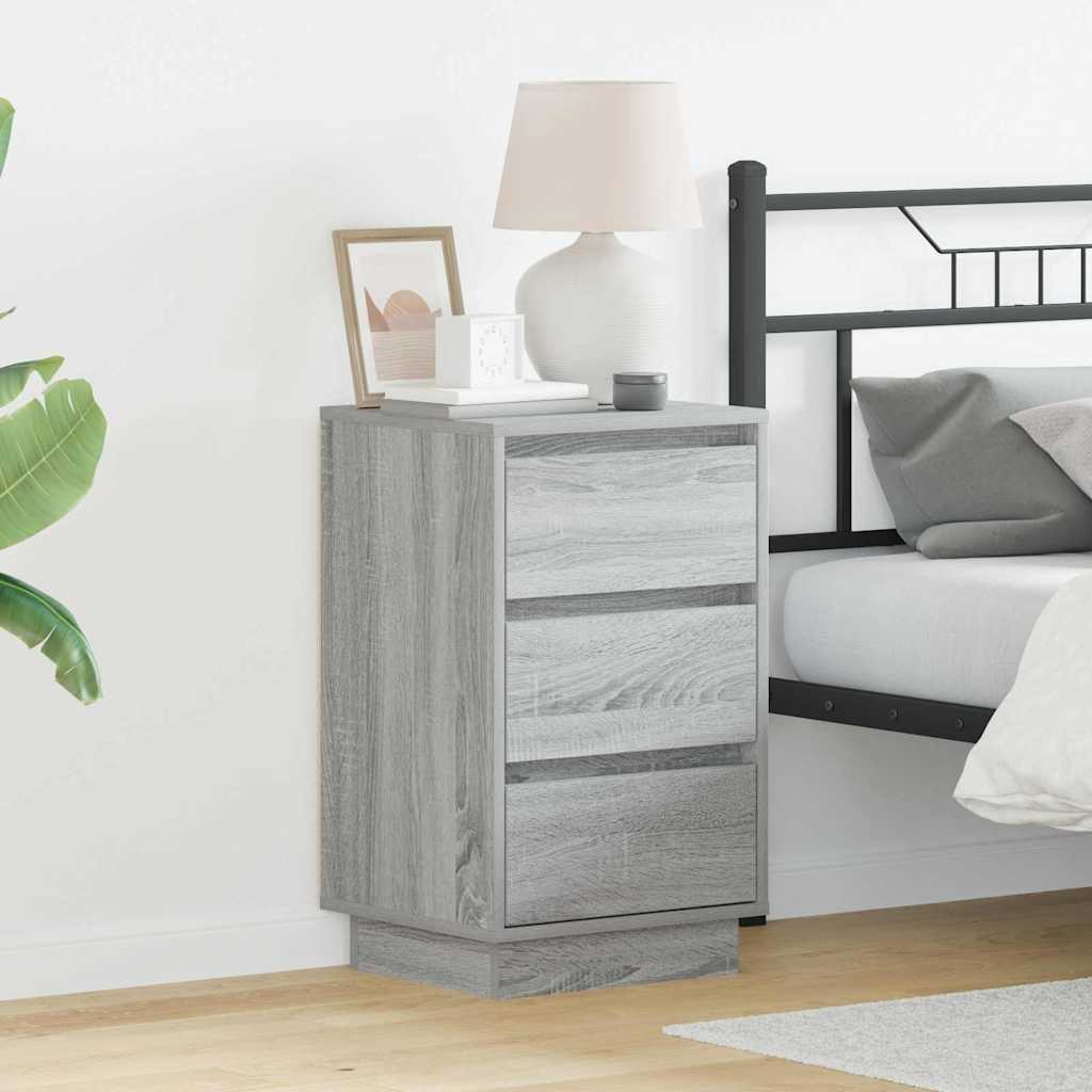 vidaXL Bedside Cabinet 39 x 34.5 x 65 cm Engineered wood