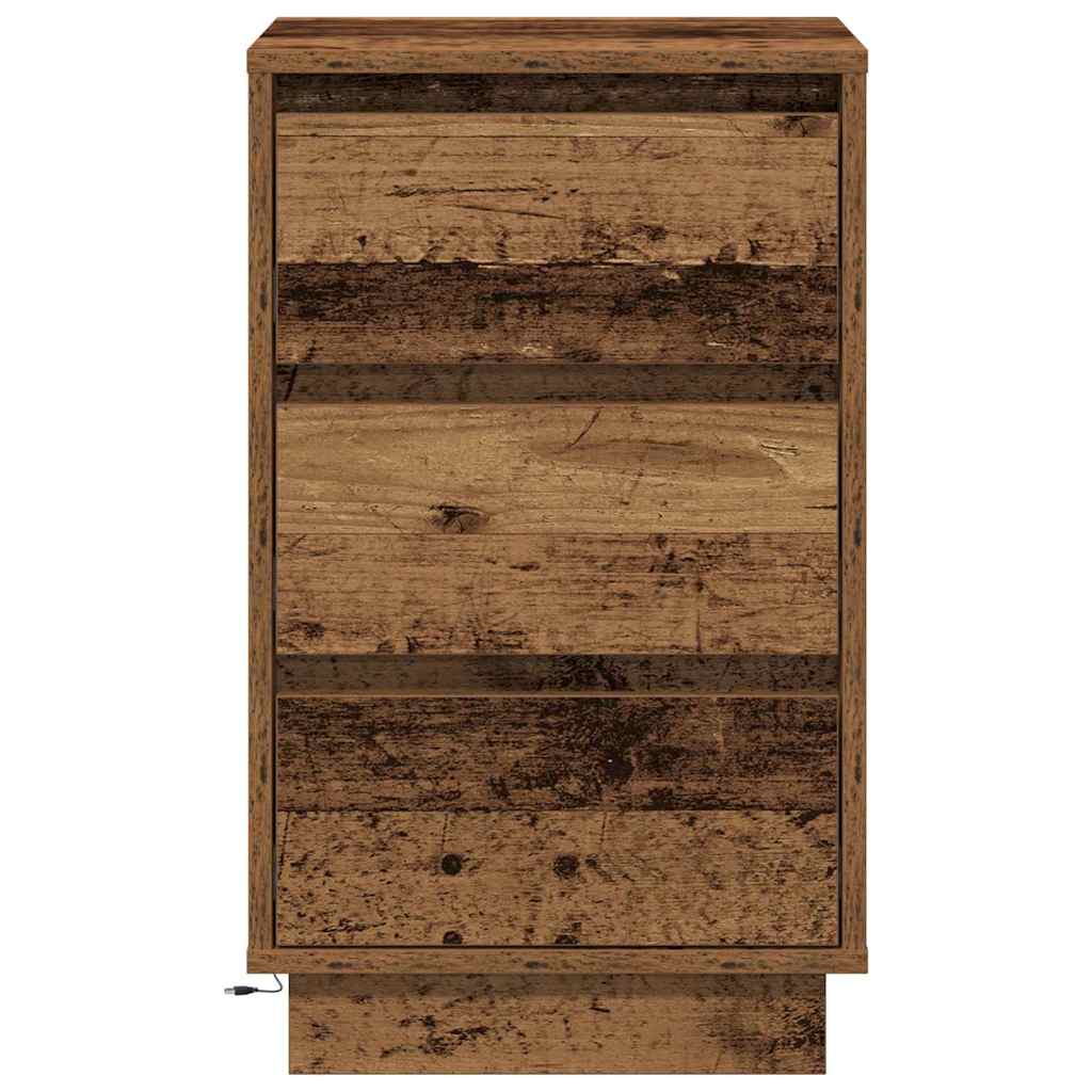 vidaXL Bedside Cabinet Old Wood 39 x 34.5 x 65 cm Engineered wood 6
