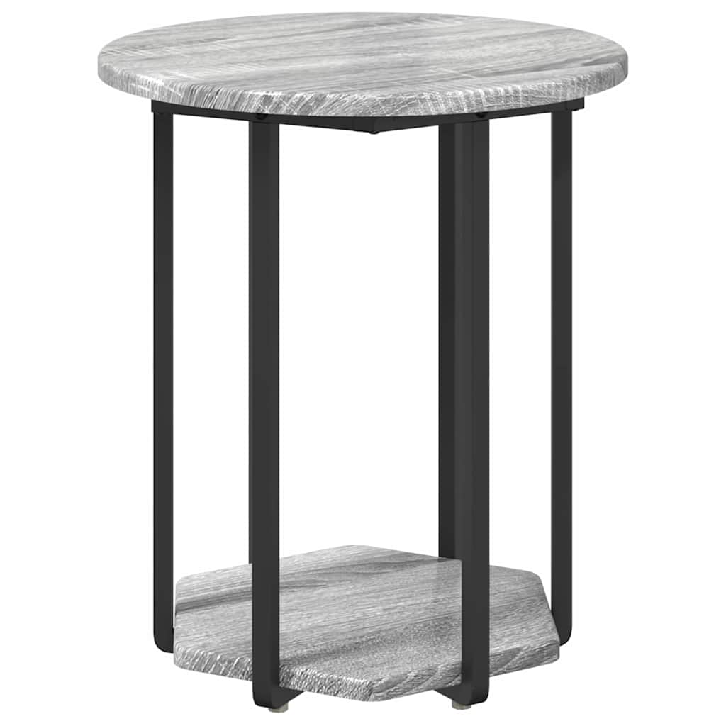 vidaXL Side Table Set 2 pcs Grey 50 x 50 x 50.5 cm 6