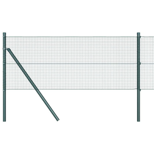 Welded Wire Fence Ground Fix PVC-Coated Steel Green Length Mesh size