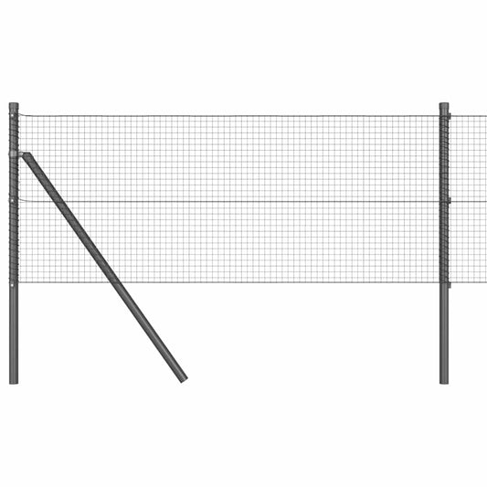 Welded Wire Fence Ground Fix PVC-Coated Steel Grey Length Mesh size