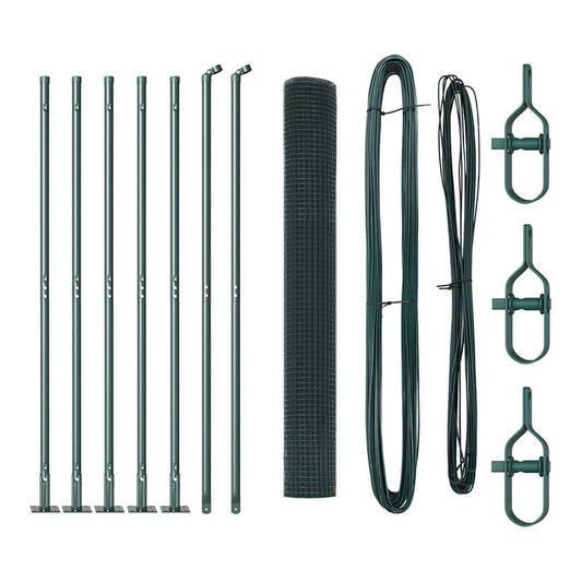 Welded Wire Fence Concrete Base Mesh Green Size