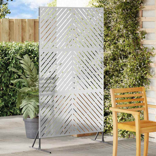 Privacy Screen 100 x 50 x 180 cm Silver Galvanised Steel Diagonal lines