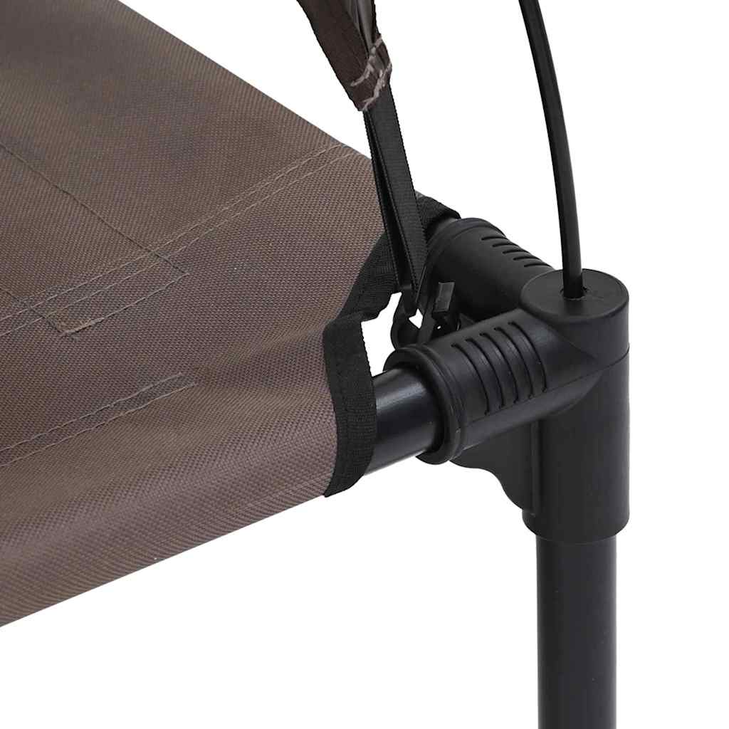 vidaXL Dog Bed Folding Manual Brown 122 x 93 x 106.5 cm Steel 6
