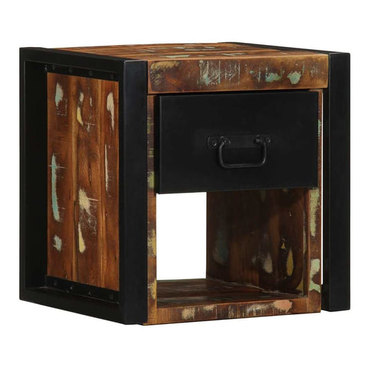 Bedside Cabinets Multicolour 40x35x40 cm Solid reclaimed wood 1