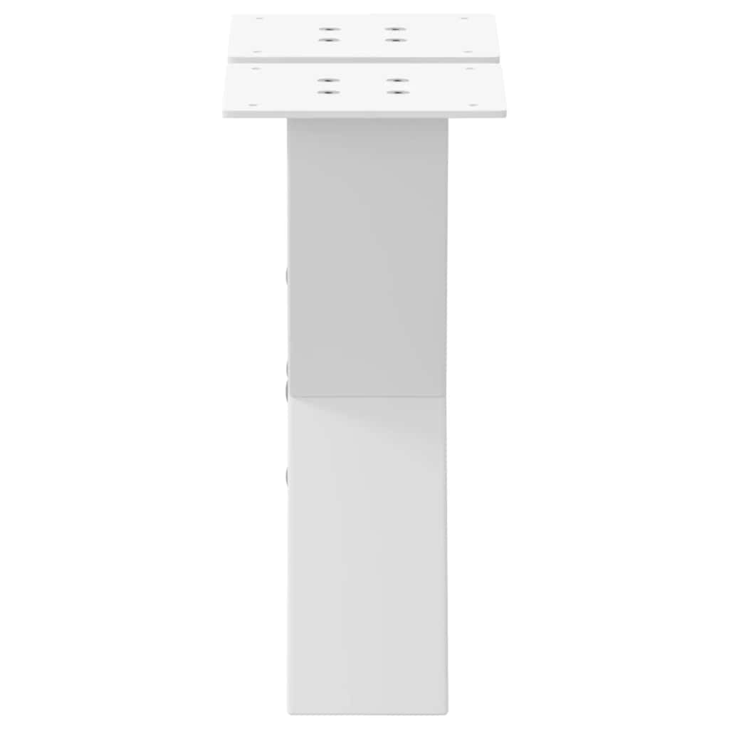 vidaXL Coffee Table Legs X-Shaped 2 pcs White 30x(30-31) cm Steel 6