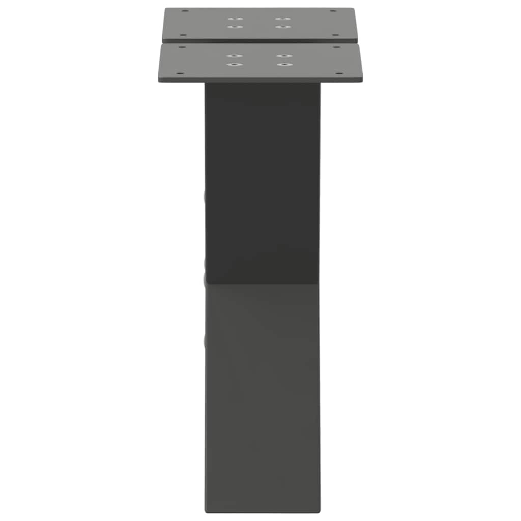 vidaXL Coffee Table Legs X-Shaped 2 pcs Anthracite 30x(30-31) cm Steel 6