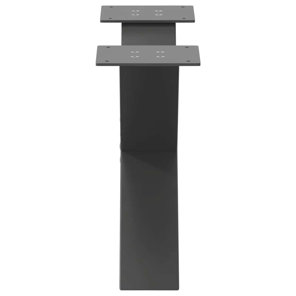 vidaXL Coffee Table Legs X-Shaped 2 pcs Anthracite 50x(30-31) cm Steel 6