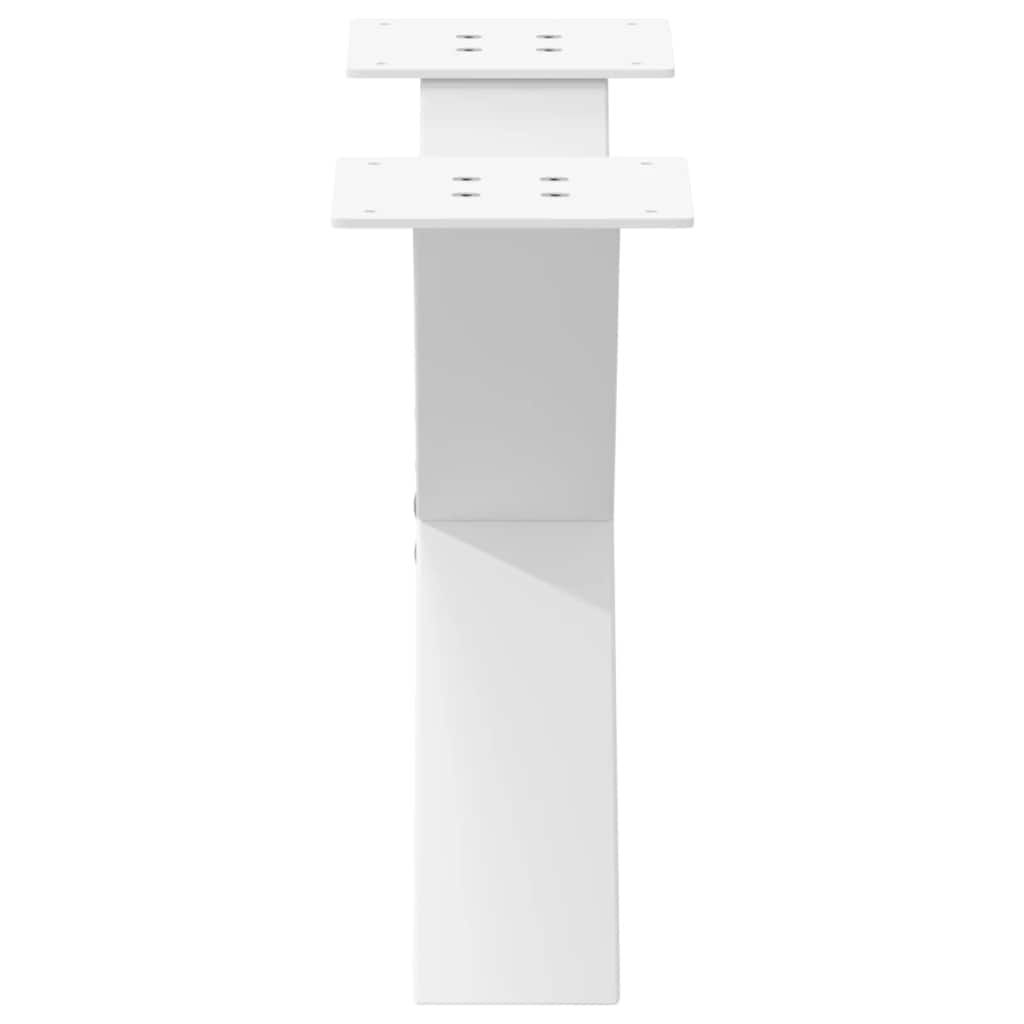 vidaXL Coffee Table Legs X-Shaped 2 pcs White 60x(30-31) cm Steel 6