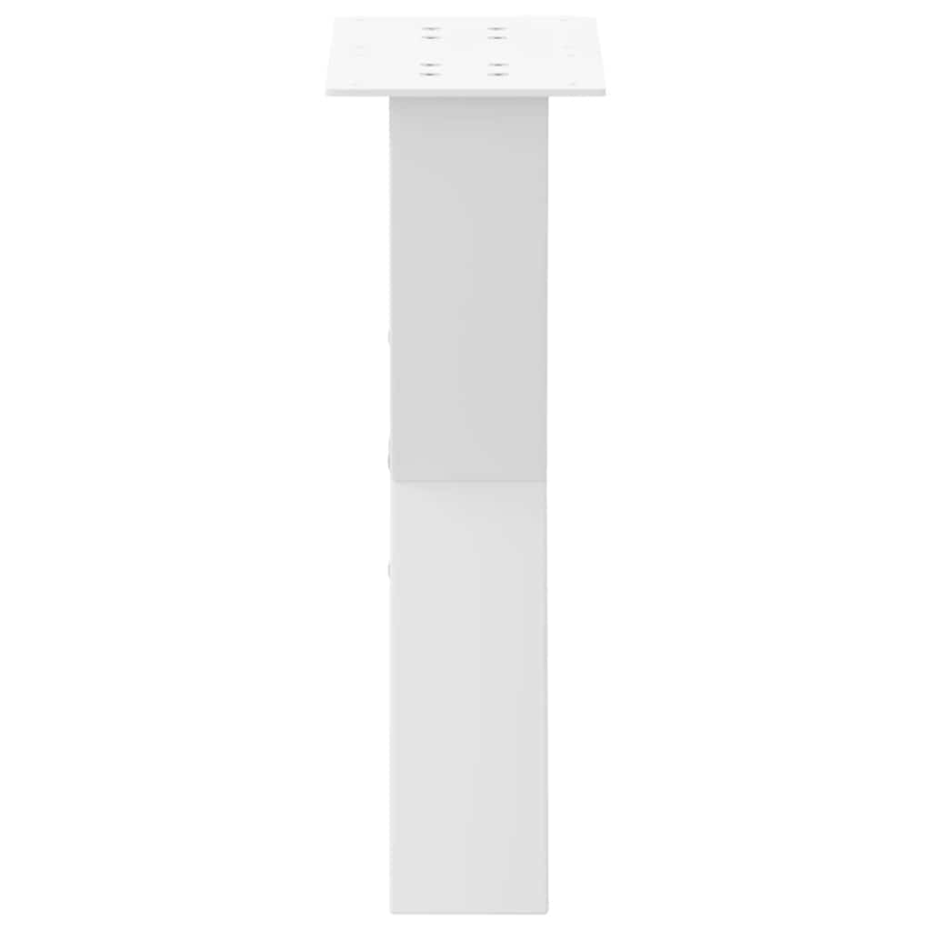 vidaXL Coffee Table Legs X-Shaped 2 pcs White 38x(42-43) cm Steel 6