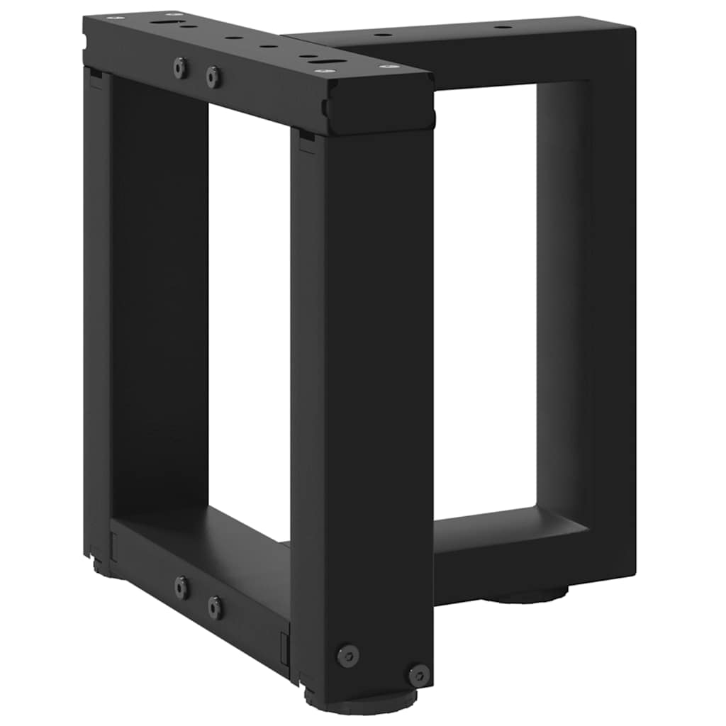 vidaXL Coffee Table Legs T-Shaped 2 pcs Black 30x25x(30-31) cm Steel 6