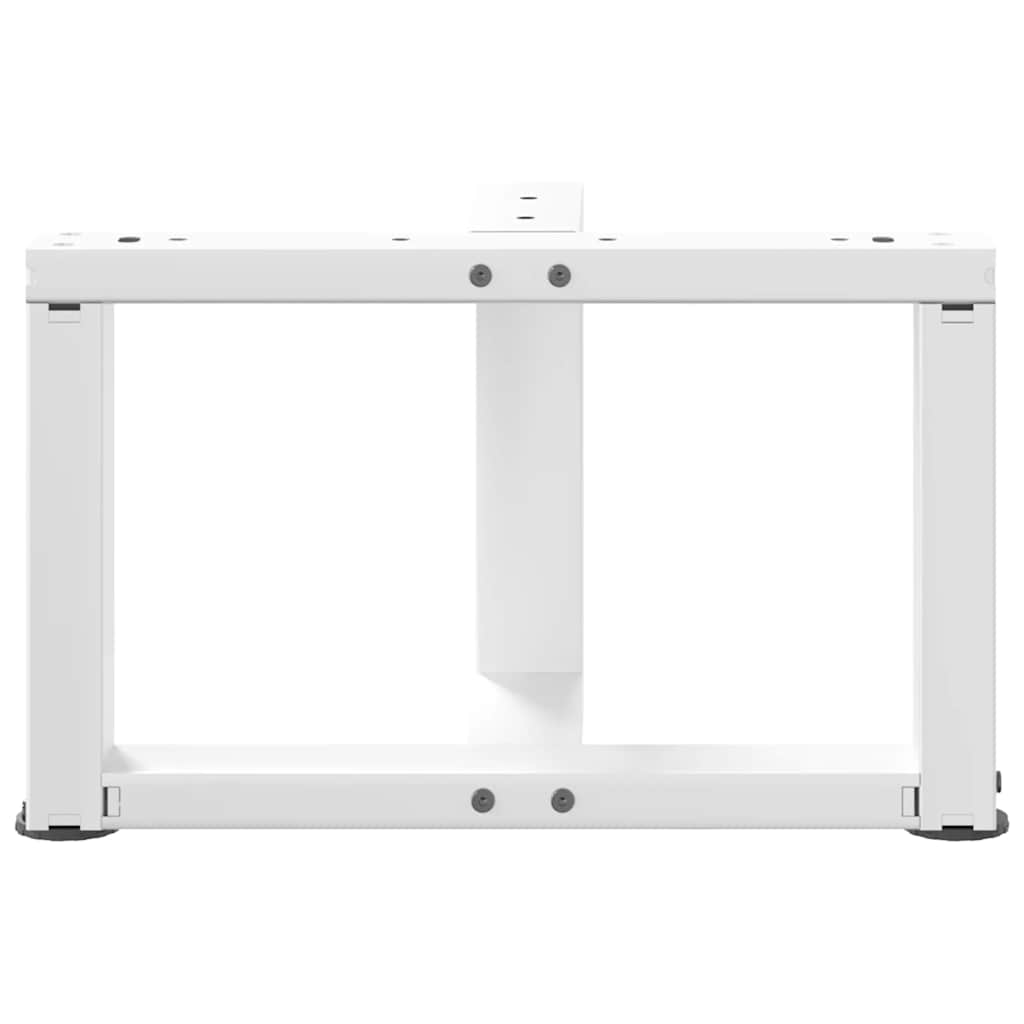 vidaXL Coffee Table Legs T-Shaped 2 pcs White 50x25x(30-31) cm Steel 6