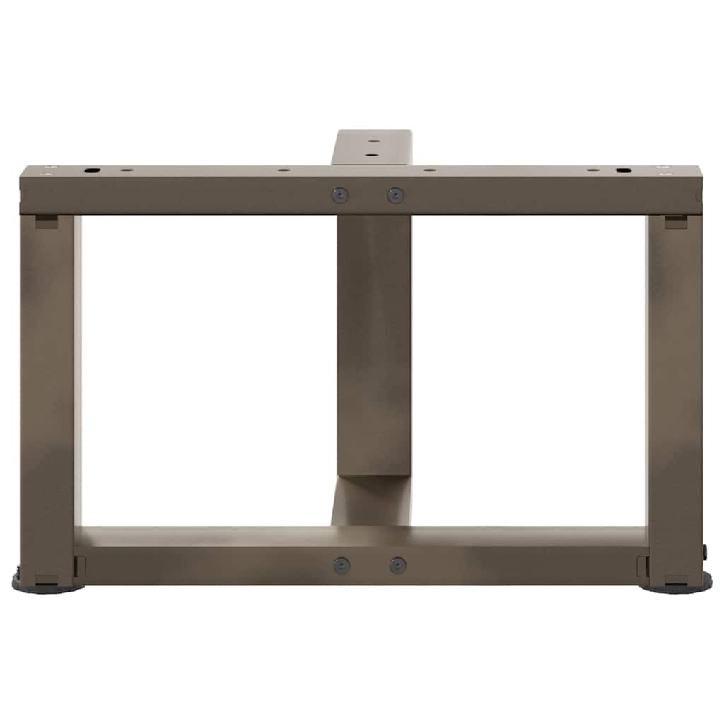 vidaXL Coffee Table Legs T-Shaped 2 pcs Black 50x25x(30-31) cm Steel 6