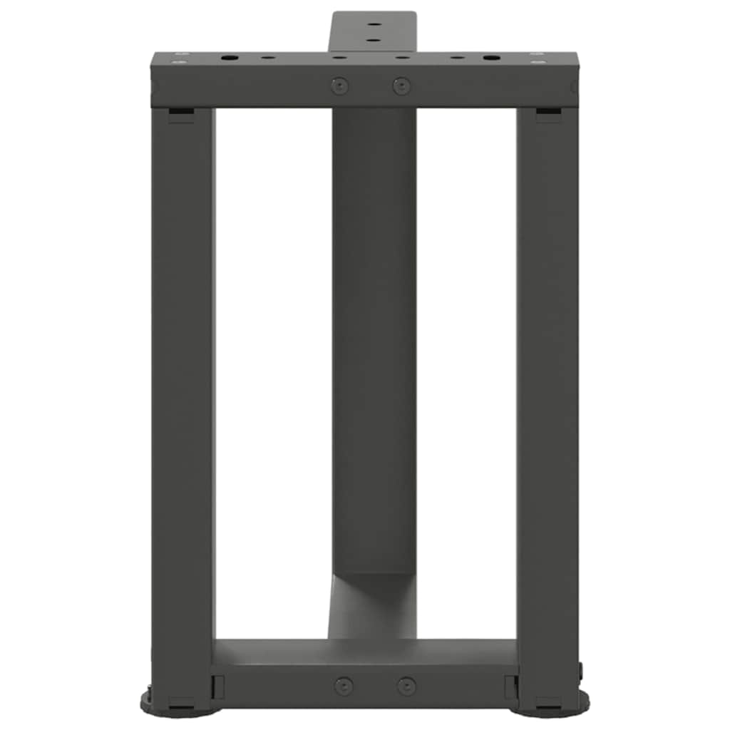 vidaXL Coffee Table Legs T-Shaped 2 pcs Anthracite 28x25x(42-43) cm Steel 6
