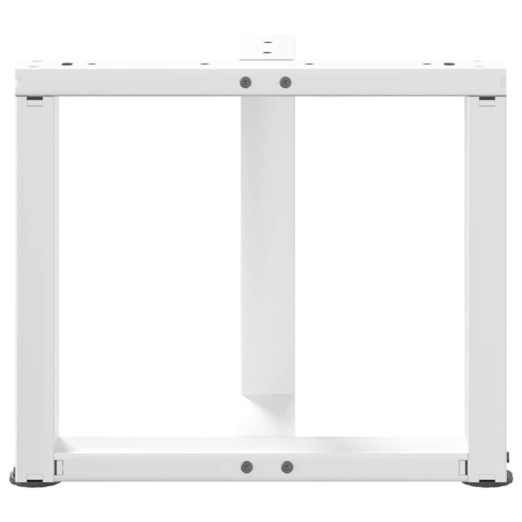 vidaXL Coffee Table Legs T-Shaped 2 pcs White 50x25x(42-43) cm Steel 6