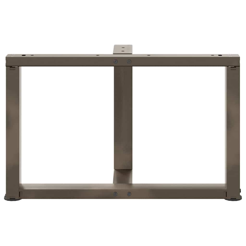 vidaXL Coffee Table Legs T-Shaped 2 pcs Black 60x25x(42-43) cm Steel 6