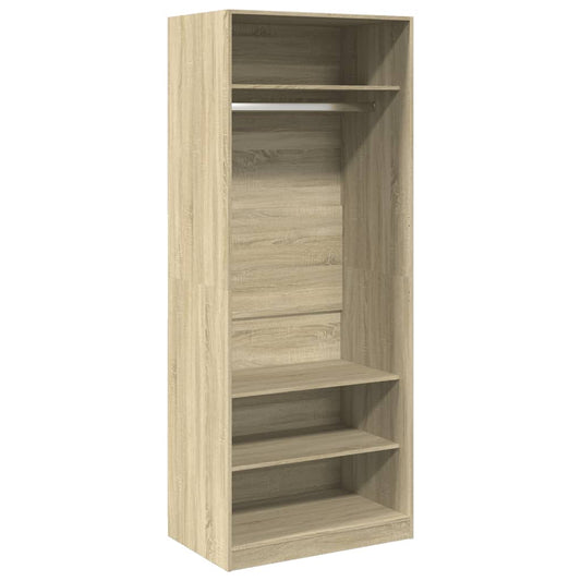 vidaXL Wardrobe Sonoma Oak 80x50x200 cm Engineered Wood 2