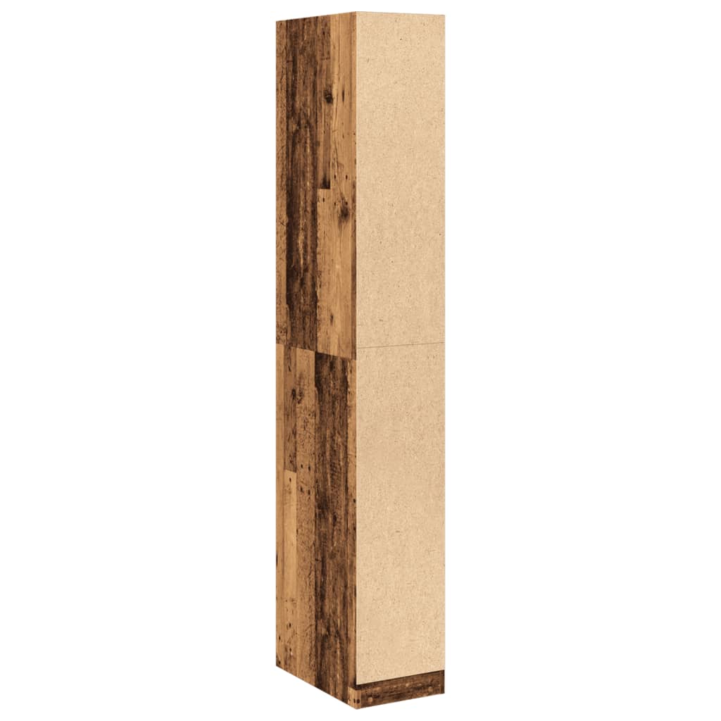 vidaXL Wardrobe Old Wood 30x50x200 cm Engineered Wood 6