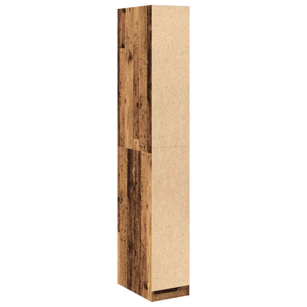 vidaXL Wardrobe Old Wood 30x50x200 cm Engineered Wood 6